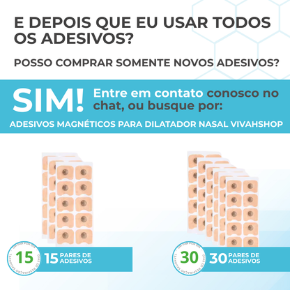 Dilatador Nasal Magnético Premier Original - Kit Econômico com 30 pares