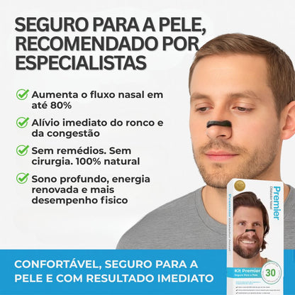 Dilatador Nasal Magnético Premier Original - Kit Econômico com 30 pares