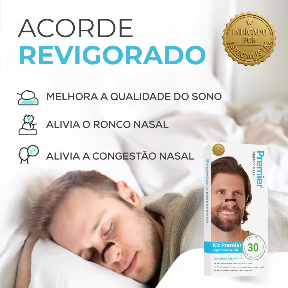 Dilatador Nasal Magnético Premier Original - Kit Econômico com 30 pares