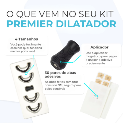 Dilatador Nasal Magnético Premier Original - Kit Econômico com 30 pares