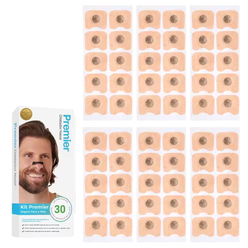 Dilatador Nasal Magnético Premier Original - Kit Econômico com 30 pares