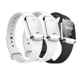 3 Smart Band - Pulseira inteligente Guardiã da saúde (2 brancas e 1 preta)