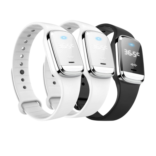 3 Smart Band - Pulseira inteligente Guardiã da saúde (2 brancas e 1 preta)