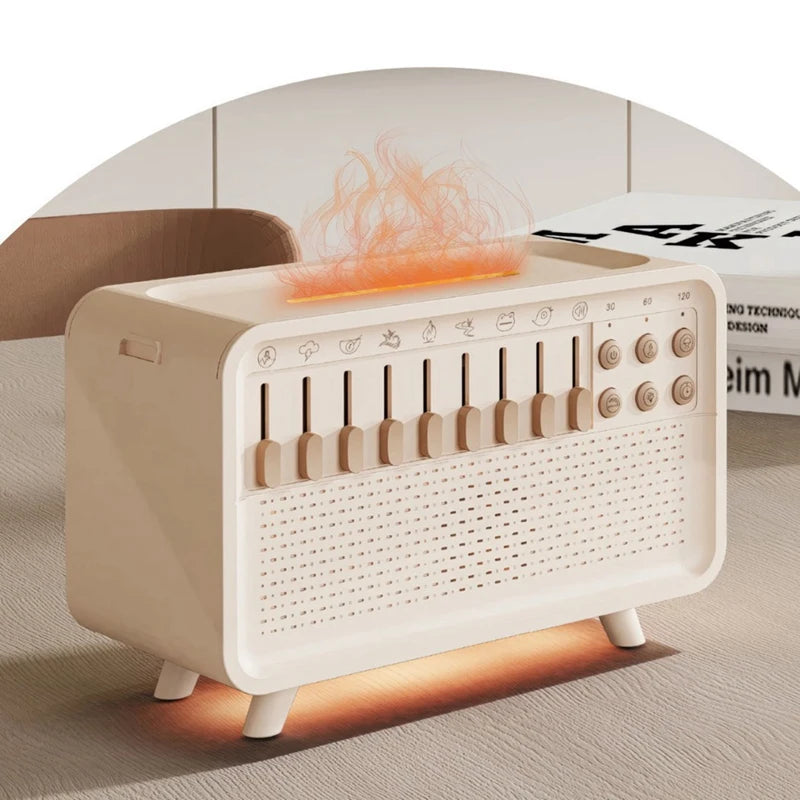 White Noise Machine Diffuser Air Aroma Diffuser Humidifier With 8 White Noise Adjustable, Night Light, Bluetooth Speaker