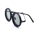 Polarized Fishing Sunglasses ND2-400 Adjustable Dimming Vintage Punk Sunglasses with Round Lenses Fishing Gift with Hard Case