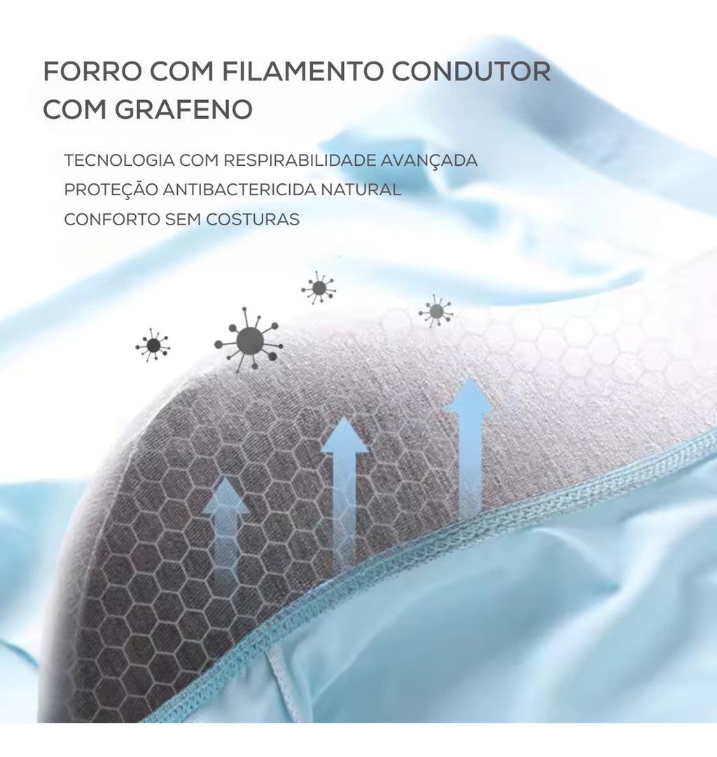 Kit 3 Cuecas Brancas Seda Gelo Elastano Anti Odor Anti Bacteriana